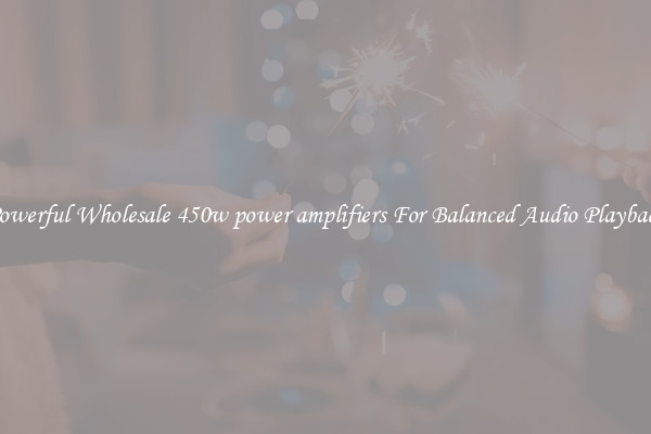 Powerful Wholesale 450w power amplifiers For Balanced Audio Playback