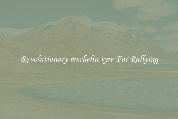 Revolutionary mechelin tyre For Rallying