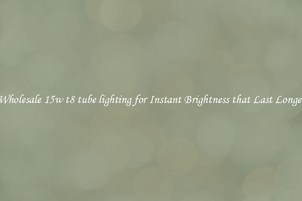 Wholesale 15w t8 tube lighting for Instant Brightness that Last Longer