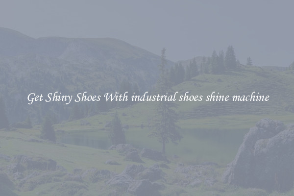 Get Shiny Shoes With industrial shoes shine machine