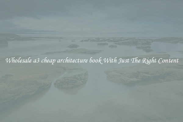 Wholesale a3 cheap architecture book With Just The Right Content