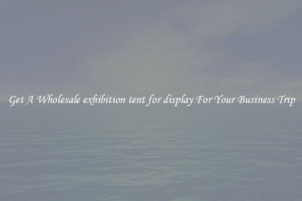 Get A Wholesale exhibition tent for display For Your Business Trip