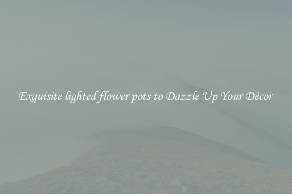Exquisite lighted flower pots to Dazzle Up Your Décor 