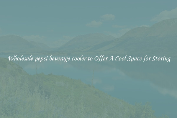 Wholesale pepsi beverage cooler to Offer A Cool Space for Storing