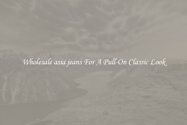 Wholesale asia jeans For A Pull-On Classic Look