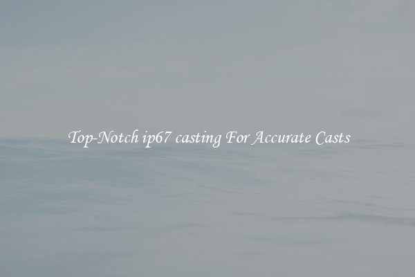 Top-Notch ip67 casting For Accurate Casts